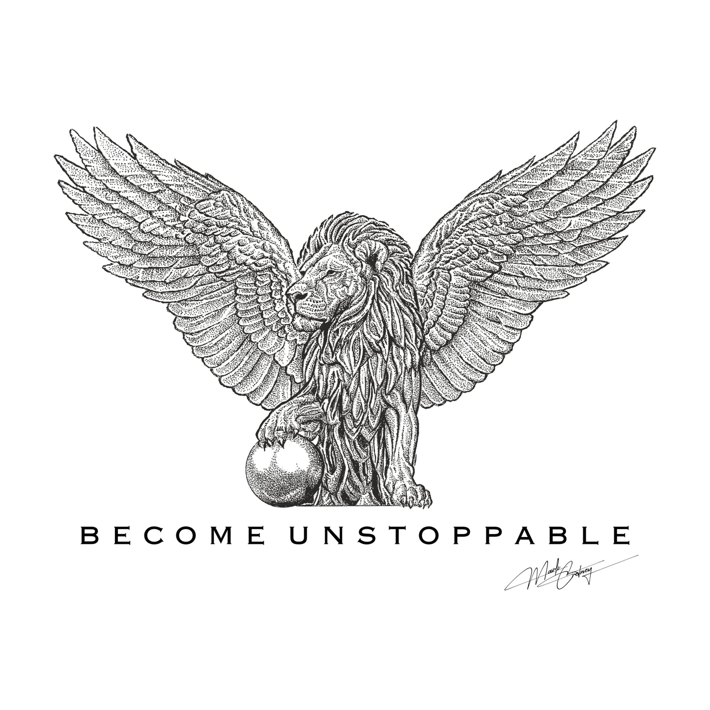 Seraph Lion - BECOME UNSTOPPABLE High Quality Art Print