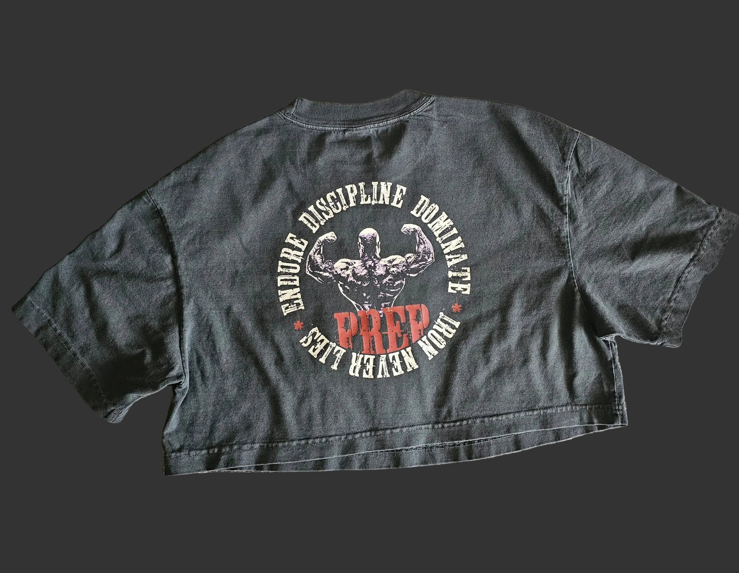 VINTAGE WASH CROP TEE PREP - IRON NEVER LIES