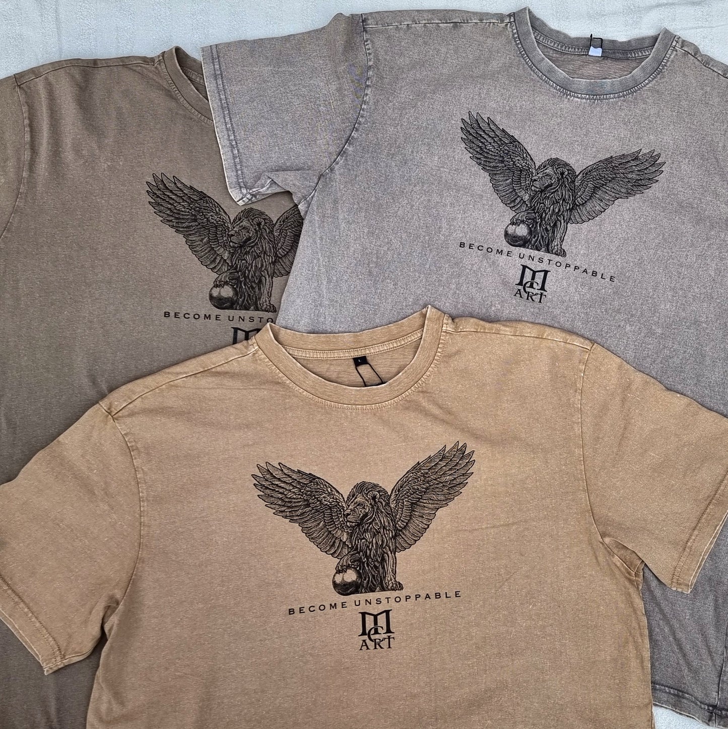 "STRENGTH" - Unique OVERSIZE Acid Wash Dust Storm T-Shirt