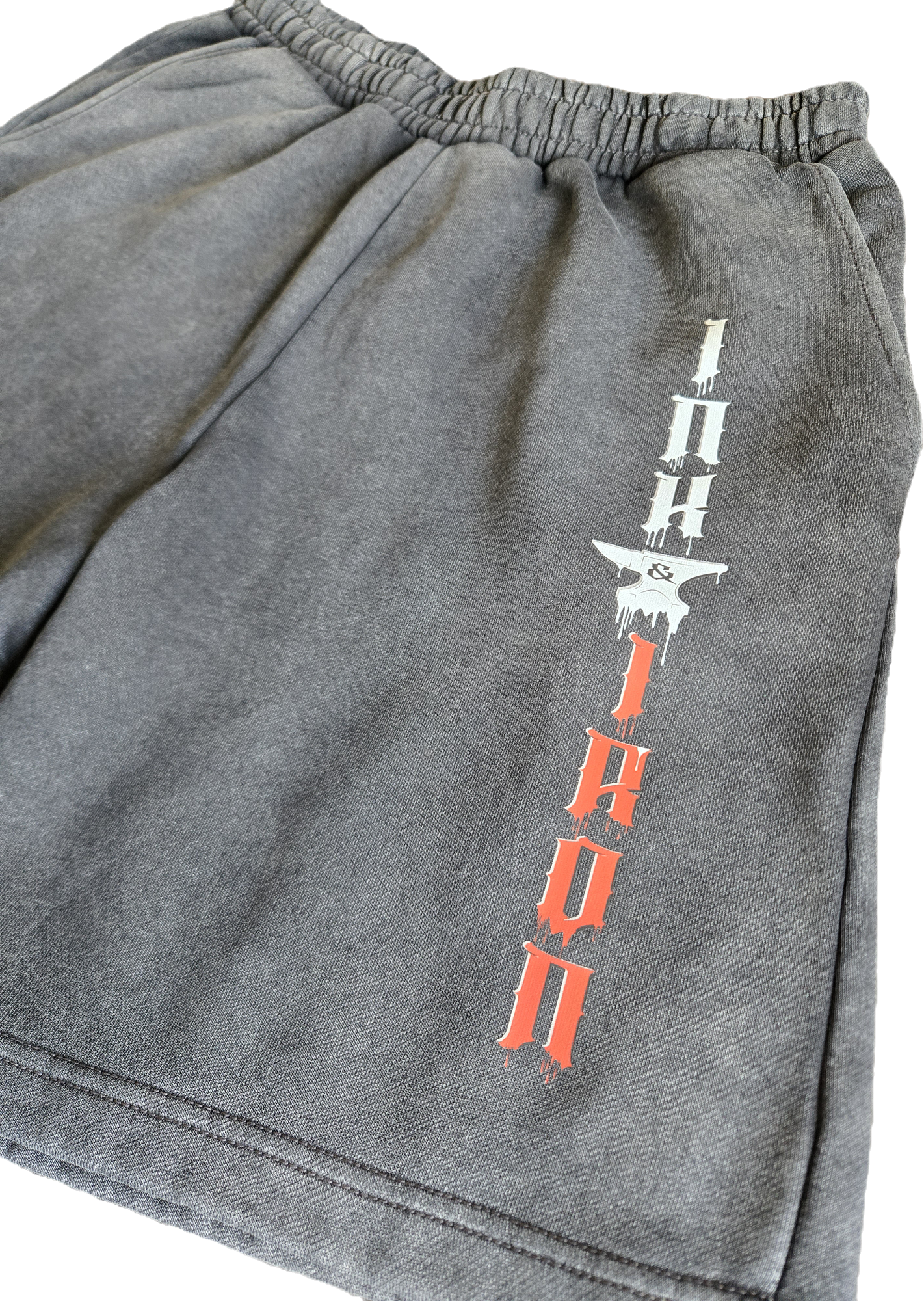 VINTAGE HEAVY SHORTS FORGED IN PAIN - ASH BLACK