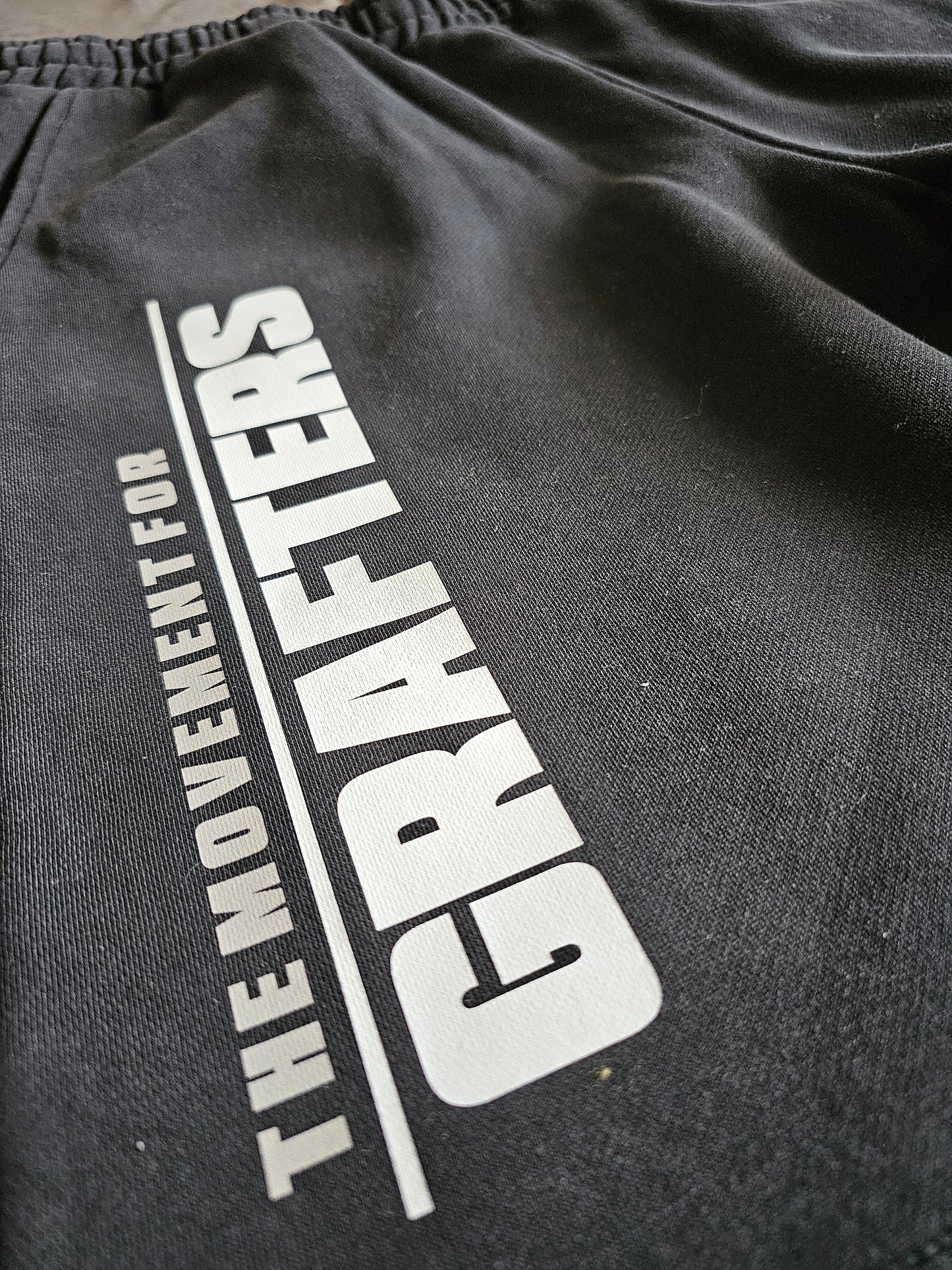 BXB Black Heavy Sweatshorts “Movement for Grafters”