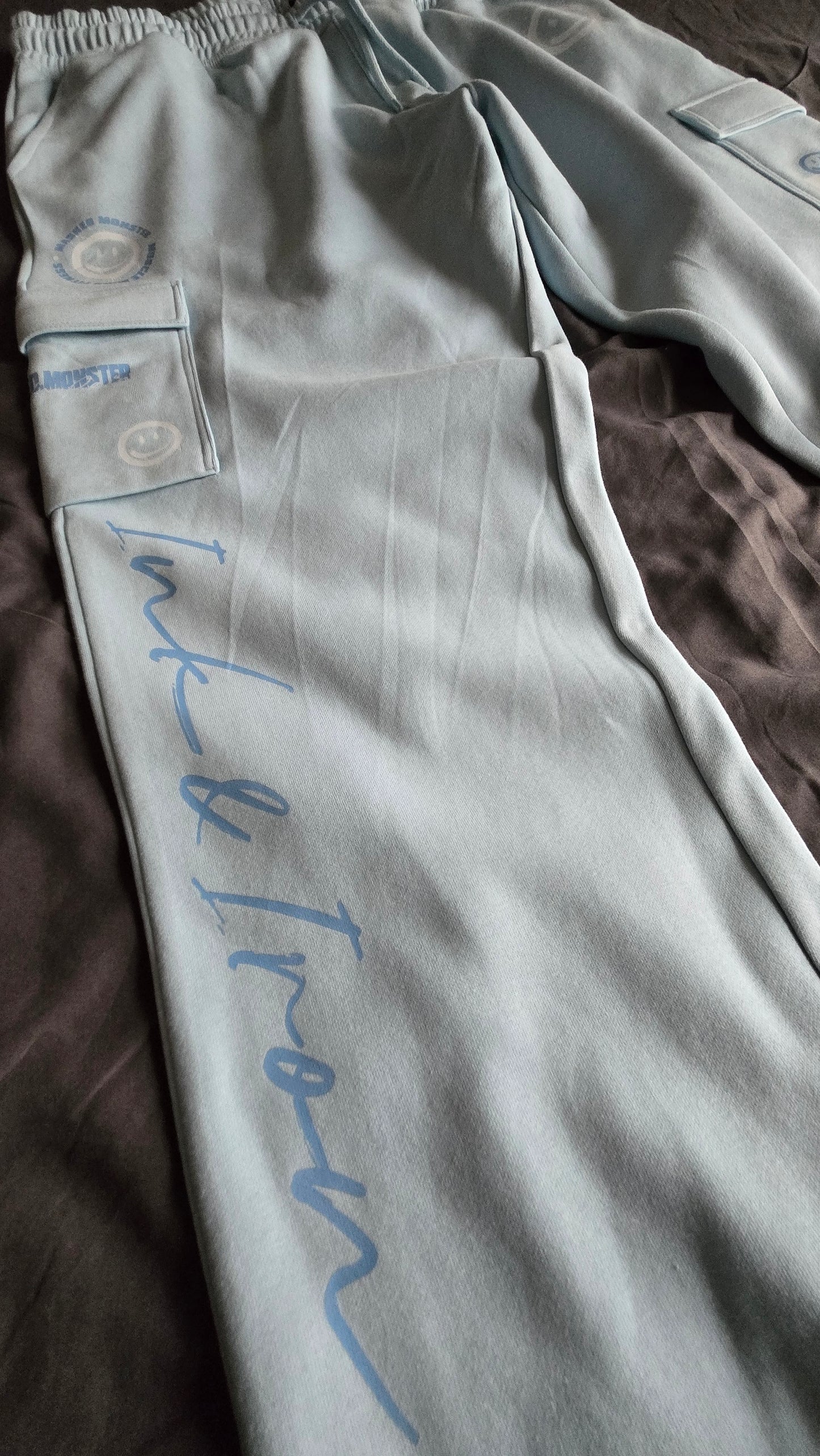 DUSTY BLUE HEAVY JOGGER - INK&IRON X MASKEDMONSTER