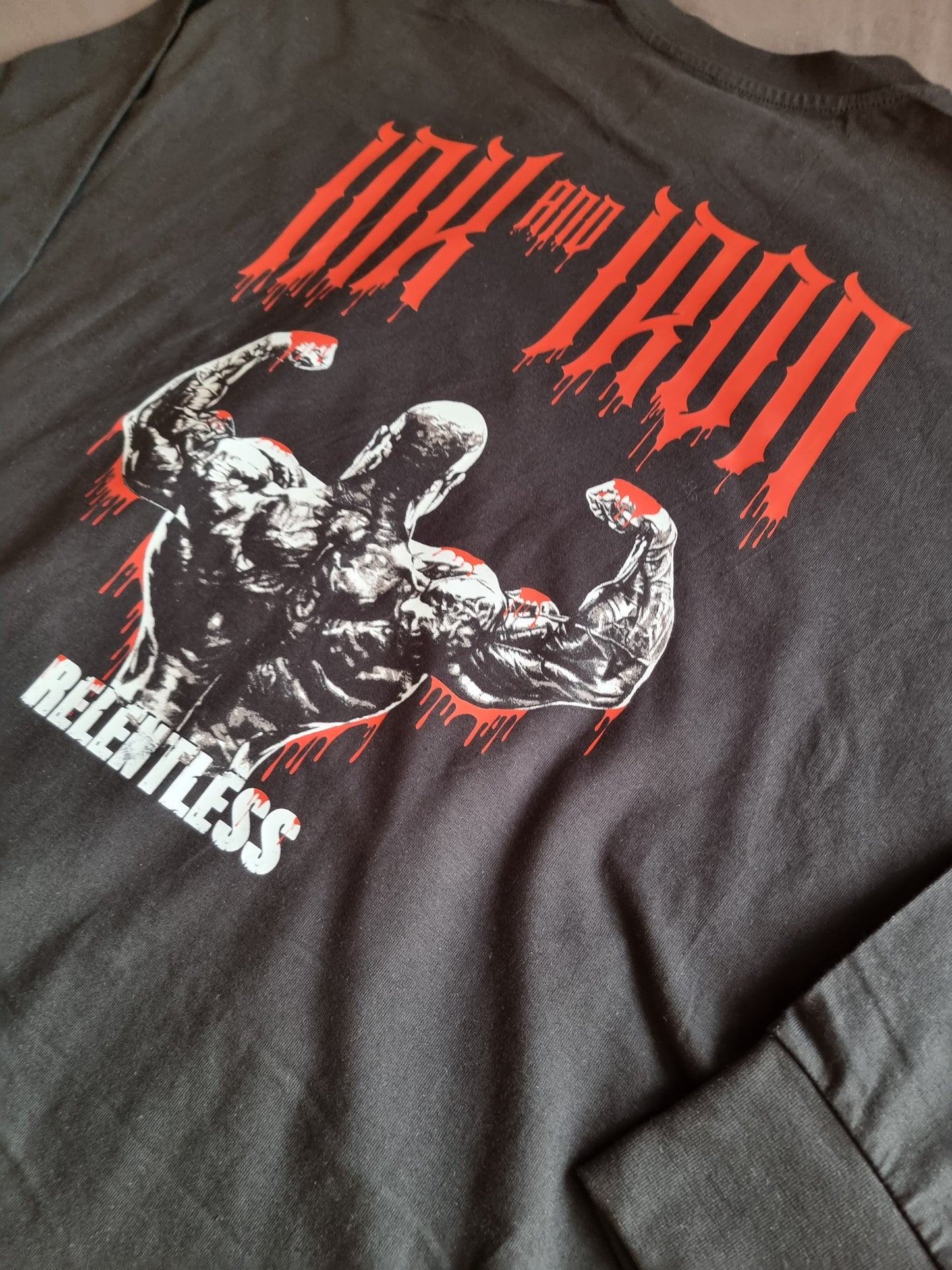 LONG SLEEVE RELENTLESS OVERSIZE TEE - BLACK
